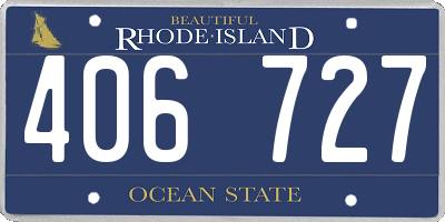 RI license plate 406727