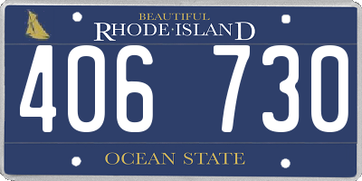 RI license plate 406730