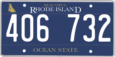 RI license plate 406732