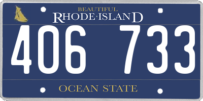 RI license plate 406733