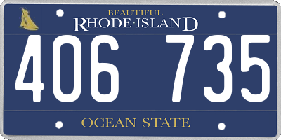 RI license plate 406735