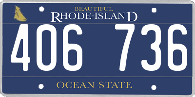 RI license plate 406736
