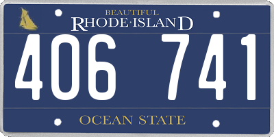RI license plate 406741