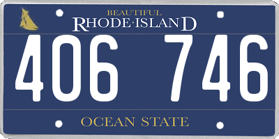 RI license plate 406746