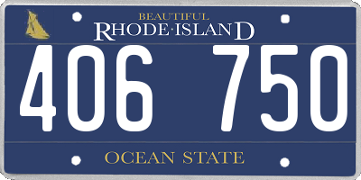 RI license plate 406750