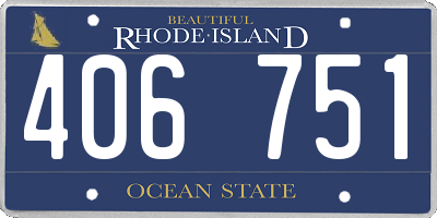 RI license plate 406751