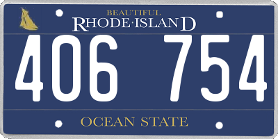 RI license plate 406754