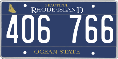 RI license plate 406766