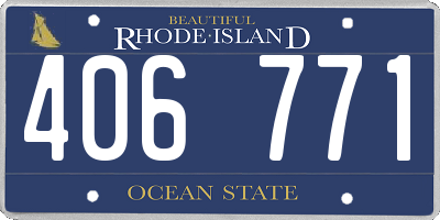 RI license plate 406771