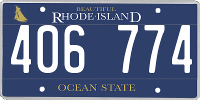 RI license plate 406774