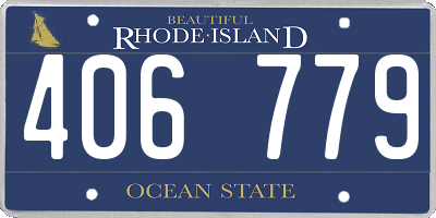RI license plate 406779