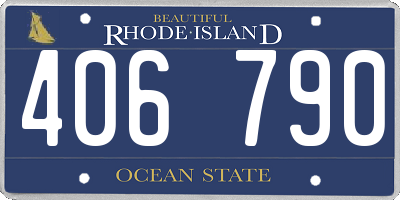 RI license plate 406790