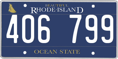 RI license plate 406799