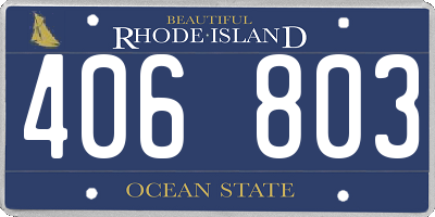 RI license plate 406803