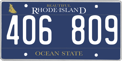 RI license plate 406809