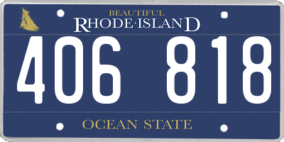 RI license plate 406818