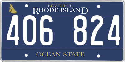 RI license plate 406824