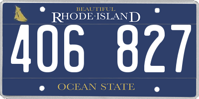 RI license plate 406827