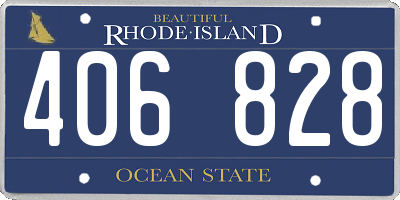 RI license plate 406828
