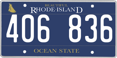 RI license plate 406836