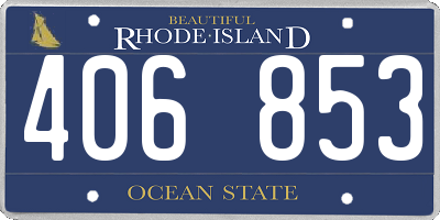 RI license plate 406853