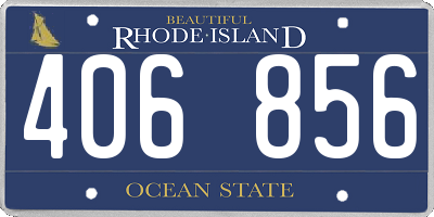 RI license plate 406856