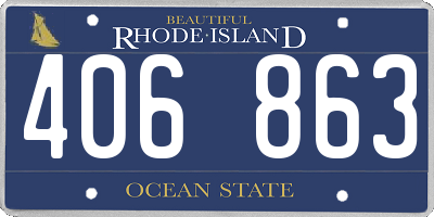 RI license plate 406863
