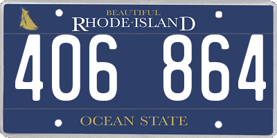 RI license plate 406864