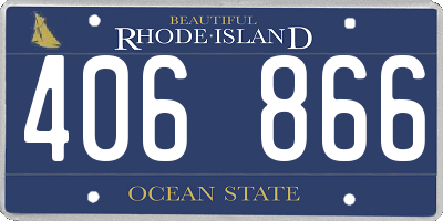 RI license plate 406866