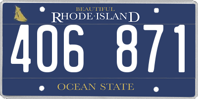 RI license plate 406871