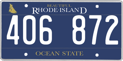 RI license plate 406872