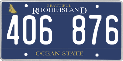 RI license plate 406876