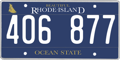 RI license plate 406877