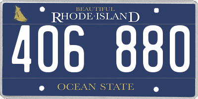 RI license plate 406880
