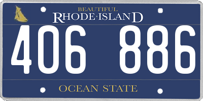 RI license plate 406886