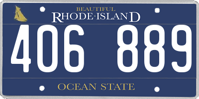 RI license plate 406889