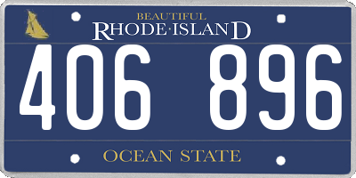 RI license plate 406896