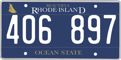 RI license plate 406897