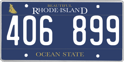 RI license plate 406899