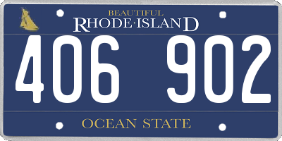 RI license plate 406902