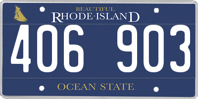 RI license plate 406903
