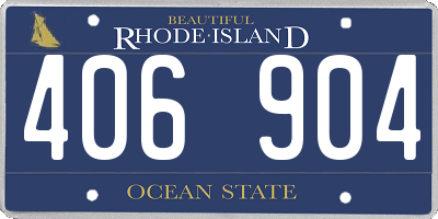 RI license plate 406904