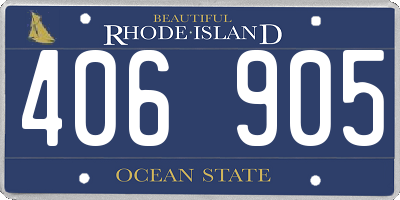 RI license plate 406905