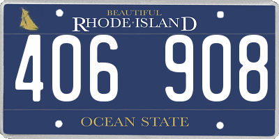 RI license plate 406908