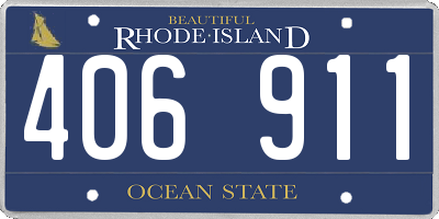 RI license plate 406911