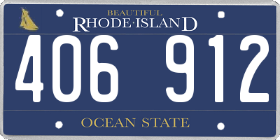 RI license plate 406912