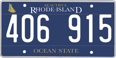 RI license plate 406915