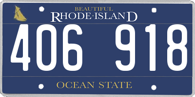 RI license plate 406918
