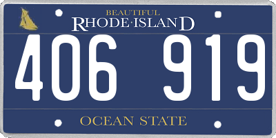 RI license plate 406919