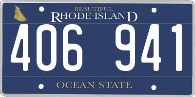 RI license plate 406941
